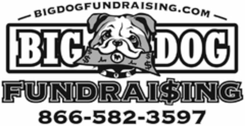 BIG DOG FUNDRAISING BIGDOG FUNDRAISING. COM 866-582-3597 Logo (USPTO, 04/14/2010)