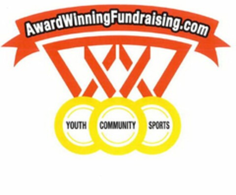 AWARDWINNINGFUNDRAISING.COM YOUTH COMMUNITY SPORTS Logo (USPTO, 25.01.2011)