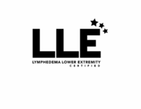 LLE LYMPHEDEMA LOWER EXTREMITY CERTIFIED Logo (USPTO, 05/25/2011)