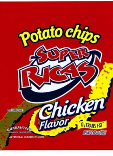 POTATO CHIPS SUPER RICAS CHICKEN FLAVOR Logo (USPTO, 22.10.2015)