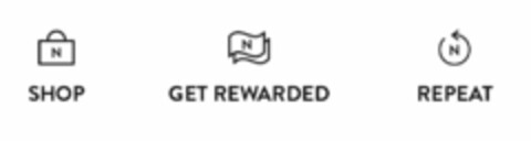 SHOP GET REWARDED REPEAT N Logo (USPTO, 04.02.2016)