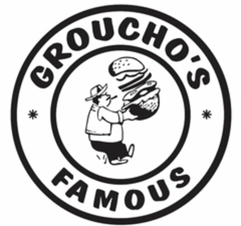 GROUCHO'S FAMOUS Logo (USPTO, 28.07.2016)