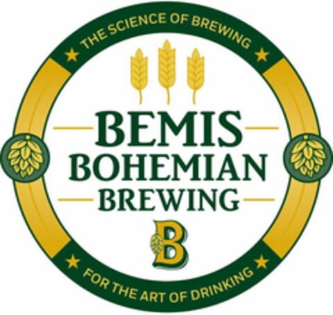 THE SCIENCE OF BREWING BEMIS BOHEMIAN BREWING B FOR THE ART OF DRINKING Logo (USPTO, 03.12.2018)