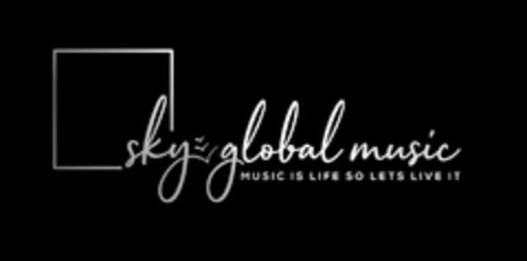 SKY GLOBAL MUSIC MUSIC IS LIFE SO LETS LIVE IT Logo (USPTO, 07/21/2020)