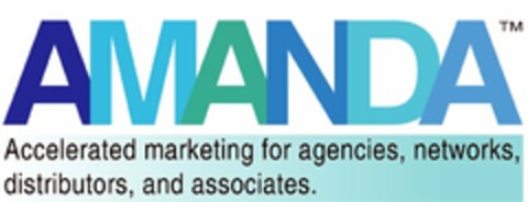 AMANDA ACCELERATED MARKETING FOR AGENCIES, NETWORKS, DISTRIBUTORS, AND ASSOCIATES. Logo (USPTO, 08.12.2009)