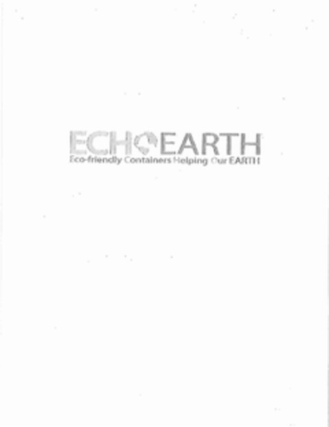 ECHOEARTH ECO-FRIENDLY CONTAINERS HELPING OUR EARTH Logo (USPTO, 17.06.2010)