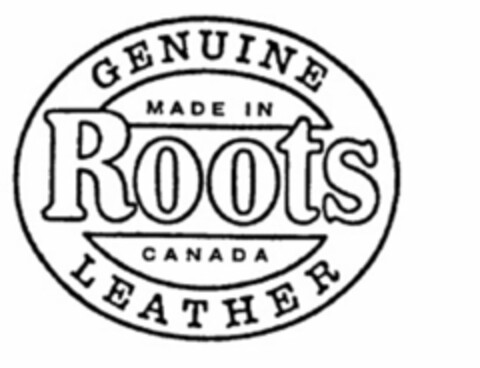 ROOTS GENUINE LEATHER MADE IN CANADA Logo (USPTO, 02/11/2011)