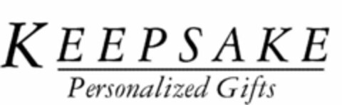 KEEPSAKE PERSONALIZED GIFTS Logo (USPTO, 26.11.2013)