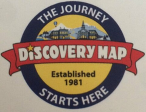 DISCOVERY MAP THE JOURNEY STARTS HERE ESTABLISHED 1981 Logo (USPTO, 10.03.2016)