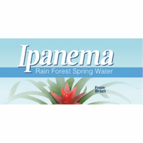 IPANEMA RAIN FOREST SPRING WATER FROM BRAZIL Logo (USPTO, 12.01.2017)