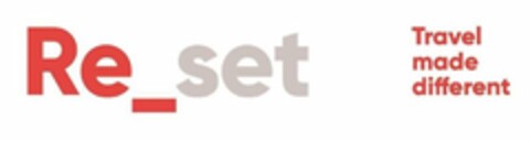 RE_SET TRAVEL MADE DIFFERENT Logo (USPTO, 08.11.2017)