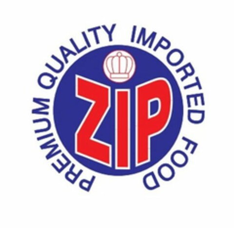 ZIP PREMIUM QUALITY IMPORTED FOOD Logo (USPTO, 29.08.2019)