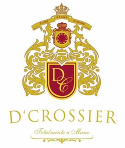 PURE AROMA CIGARS, DECROSSIER, DC, D'CROSSIER AND TOTALMENTE A MANO Logo (USPTO, 25.11.2019)