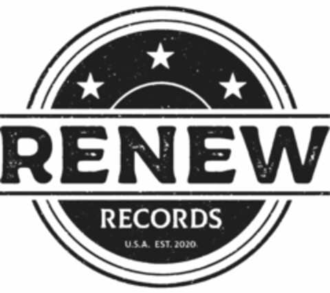 RENEW RECORDS U.S.A. EST. 2020 Logo (USPTO, 01/31/2020)