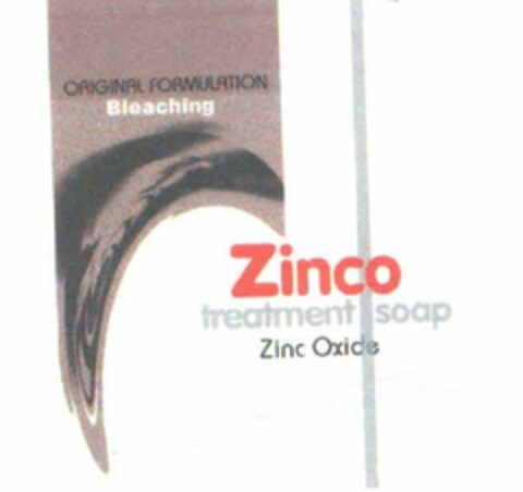 ZINCO TREATMENT SOAP ZINC OXIDE ORIGINAL FORMULATION BLEACHING Logo (USPTO, 20.12.2011)