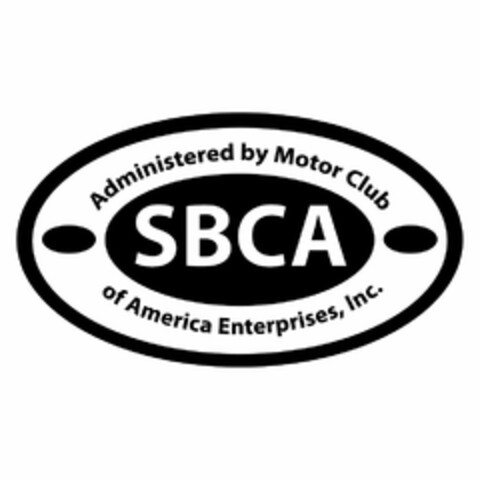 SBCA ADMINISTERED BY MOTOR CLUB OF AMERICA ENTERPRISES, INC. Logo (USPTO, 12/20/2012)