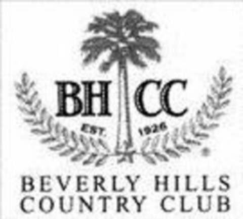 BHCC EST 1926 BEVERLY HILLS COUNTRY CLUB Logo (USPTO, 20.02.2013)