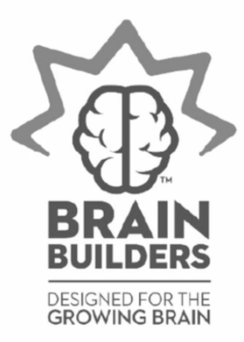 BRAIN BUILDERS DESIGNED FOR THE GROWING BRAIN Logo (USPTO, 05/12/2016)