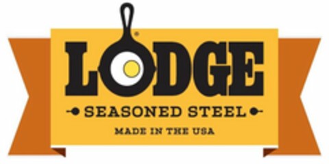 LODGE SEASONED STEEL MADE IN THE USA Logo (USPTO, 12/20/2016)