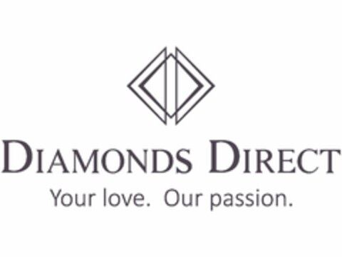 DIAMONDS DIRECT YOUR LOVE. OUR PASSION. Logo (USPTO, 12.01.2017)