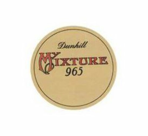 DUNHILL MY MIXTURE 965 Logo (USPTO, 06.10.2017)