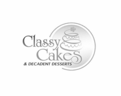 CLASSY CAKES & DECADENT DESSERTS Logo (USPTO, 09/03/2018)