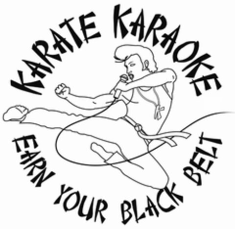 KARATE KARAOKE EARN YOUR BLACK BELT Logo (USPTO, 14.07.2009)