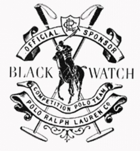 RLC, OFFICIAL SPONSOR, BLACK WATCH, COMPETITION POLO TEAM, POLO RALPH LAUREN CO. Logo (USPTO, 20.01.2011)
