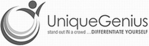 UNIQUEGENIUS STAND OUT IN A CROWD... DIFFERENTIATE YOURSELF Logo (USPTO, 11/08/2011)