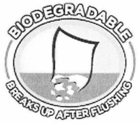 BIODEGRADABLE BREAKS UP AFTER FLUSHING Logo (USPTO, 20.03.2012)