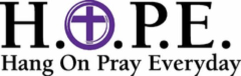 H.O.P.E. HANG ON PRAY EVERYDAY Logo (USPTO, 02.04.2012)