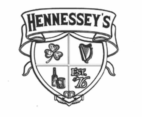 HENNESSEY'S EST. 76 Logo (USPTO, 05/16/2016)