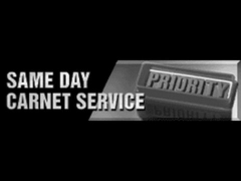 SAME DAY CARNET SERVICE PRIORITY Logo (USPTO, 10.01.2017)