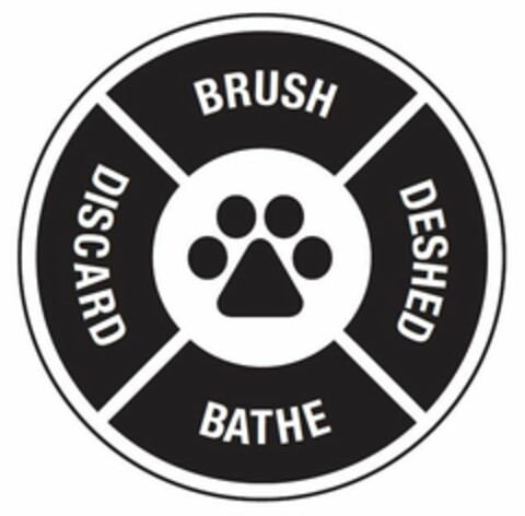 BRUSH DESHED BATHE DISCARD Logo (USPTO, 07/09/2018)