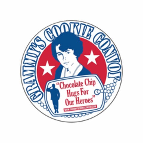 GRAMMY'S COOKIE CONVOY "CHOCOLATE CHIP HUGS FOR OUR HEROES" WWW.GRAMMYSCOOKIECONVOY.COM Logo (USPTO, 11/06/2019)