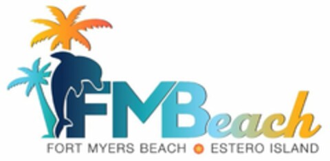 FMBEACH FORT MYERS BEACH ESTERO ISLAND Logo (USPTO, 04/22/2020)