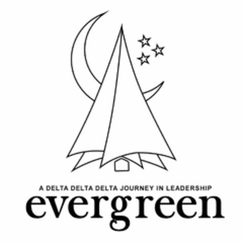 A DELTA DELTA DELTA JOURNEY IN LEADERSHIP EVERGREEN Logo (USPTO, 07/12/2012)