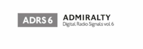 ADRS 6 ADMIRALTY DIGITAL RADIO SIGNALS VOL 6 Logo (USPTO, 10/21/2013)