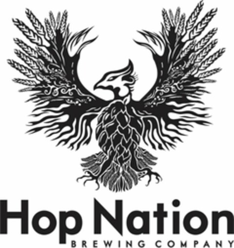 HOP NATION BREWING COMPANY Logo (USPTO, 12/11/2015)