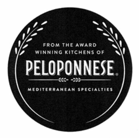 FROM THE AWARD WINNING KITCHENS OF PELOPONNESE MEDITERRANEAN SPECIALTIES Logo (USPTO, 11/14/2016)