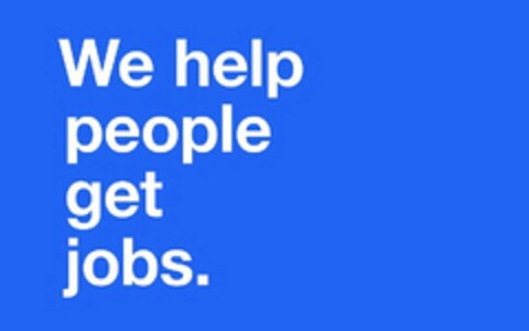 WE HELP PEOPLE GET JOBS. Logo (USPTO, 17.01.2017)