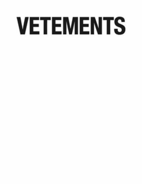 VETEMENTS Logo (USPTO, 06/03/2020)