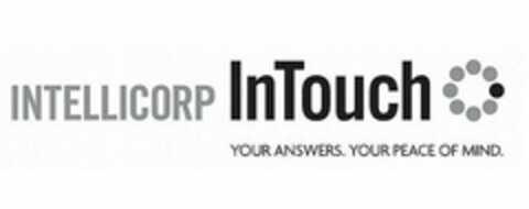 INTELLICORP IN TOUCH - YOUR ANSWERS. YOUR PEACE OF MIND. Logo (USPTO, 04.06.2009)