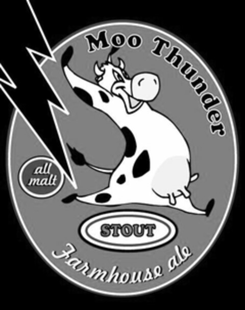 MOO THUNDER STOUT FARMHOUSE ALE ALL MALT Logo (USPTO, 22.04.2011)