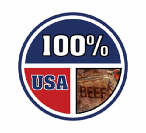 100% USA BEEF Logo (USPTO, 06.02.2012)