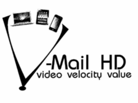 V-MAIL HD VIDEO VELOCITY VALUE Logo (USPTO, 27.04.2012)