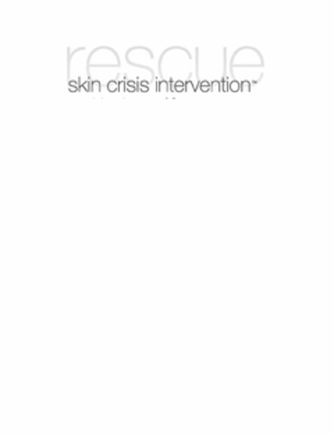 RESCUE SKIN CRISIS INTERVENTION Logo (USPTO, 08/30/2014)