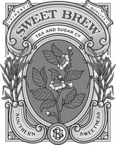 FINEST QUALITY SWEET BREW TEA AND SUGAR CO. SOUTHERN SWEETNESS SB Logo (USPTO, 03.03.2015)