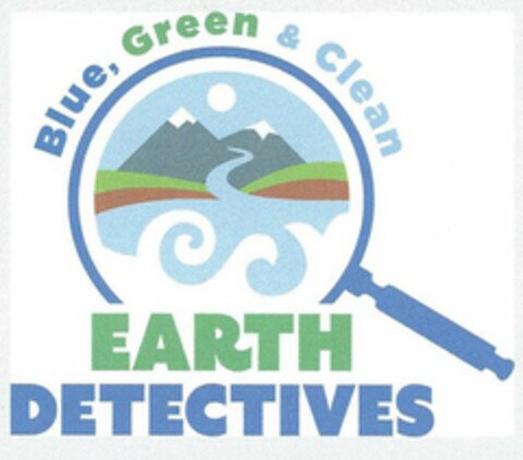 BLUE, GREEN & CLEAN EARTH DETECTIVES Logo (USPTO, 10.01.2017)