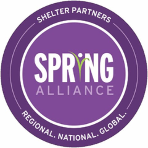 SPRING ALLIANCE SHELTER PARTNERS REGIONAL NATIONAL GLOBAL Logo (USPTO, 15.06.2017)